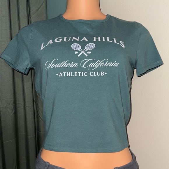 Hollister Tops - Hollister Athletic Club Women's Green Crop Top